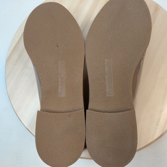 Franco Sarto Illia Faux Patent Leather Taupe Wingtip Shoes Women US 9M - Picture 11 of 14